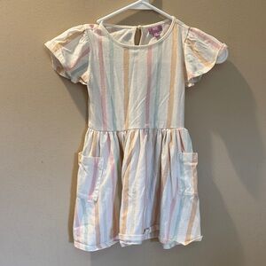 Striped Kids Dress - Multicolor